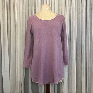 Poetry Purple Scoopneck Hemp Shirt
